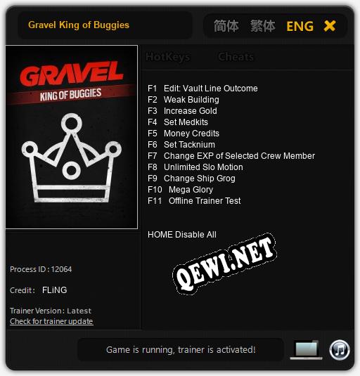 Gravel King of Buggies: ТРЕЙНЕР И ЧИТЫ (V1.0.83)