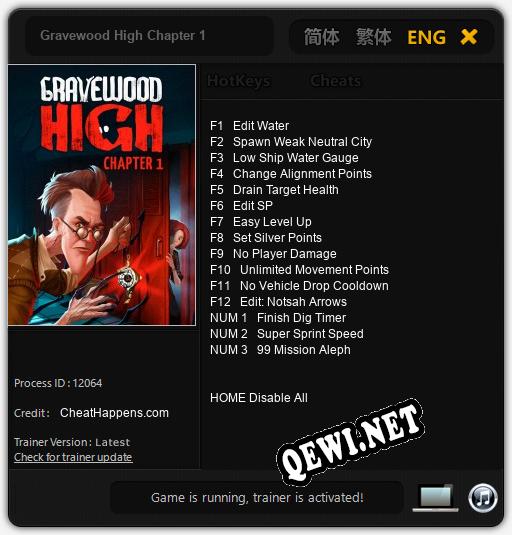 Трейнер для Gravewood High Chapter 1 [v1.0.1]