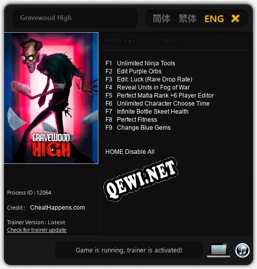 Трейнер для Gravewood High [v1.0.5]