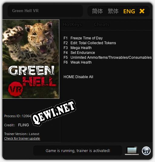 Green Hell VR: Читы, Трейнер +6 [FLiNG]