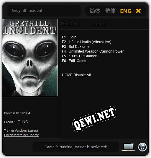 Трейнер для Greyhill Incident [v1.0.4]