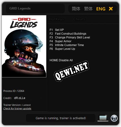 GRID Legends: Трейнер +6 [v1.3]