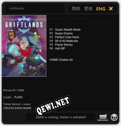 Griftlands: Читы, Трейнер +6 [FLiNG]