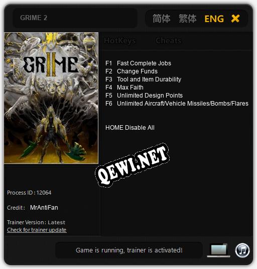 GRIME 2: ТРЕЙНЕР И ЧИТЫ (V1.0.30)
