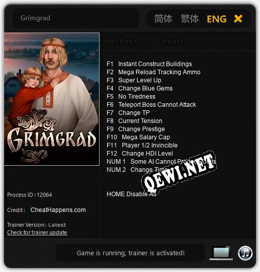 Трейнер для Grimgrad [v1.0.6]