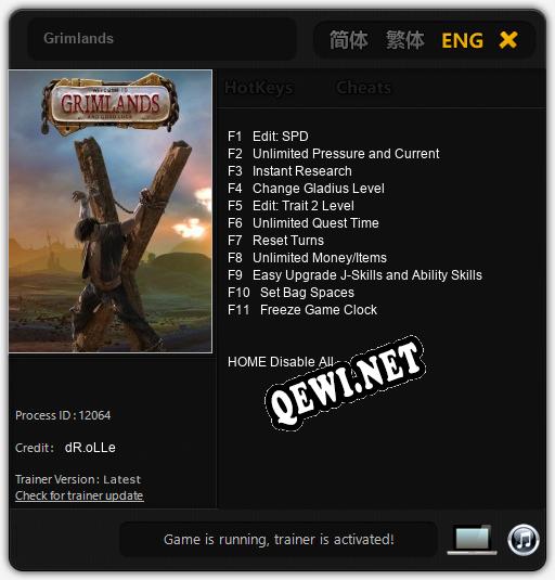 Grimlands: Трейнер +11 [v1.6]
