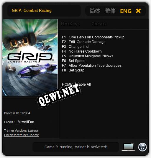 GRIP: Combat Racing: ТРЕЙНЕР И ЧИТЫ (V1.0.70)