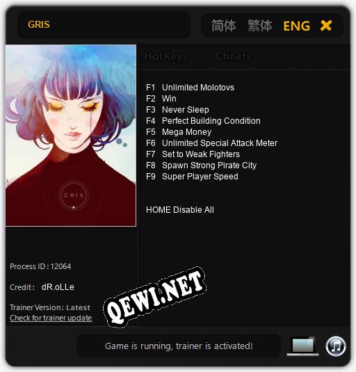 GRIS: Читы, Трейнер +9 [dR.oLLe]