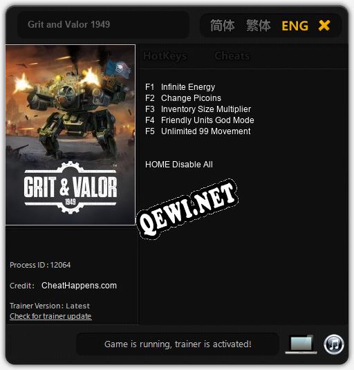 Grit and Valor 1949: Трейнер +5 [v1.7]