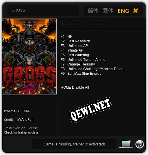 GROSS: Трейнер +9 [v1.6]