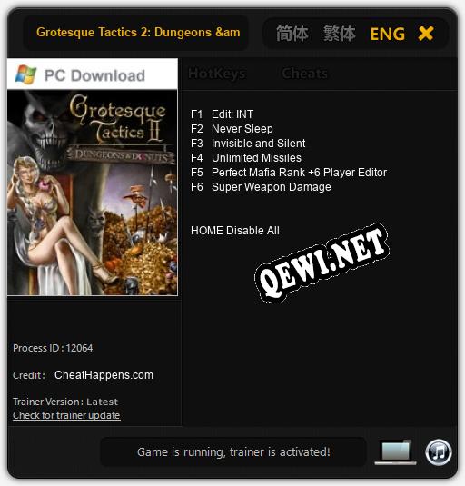 Grotesque Tactics 2: Dungeons & Donuts: Читы, Трейнер +6 [CheatHappens.com]