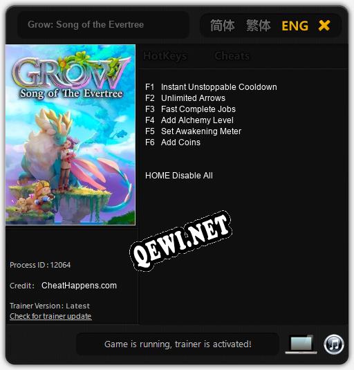 Grow: Song of the Evertree: ТРЕЙНЕР И ЧИТЫ (V1.0.80)