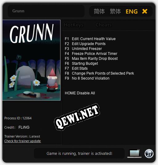 Grunn: Трейнер +9 [v1.8]