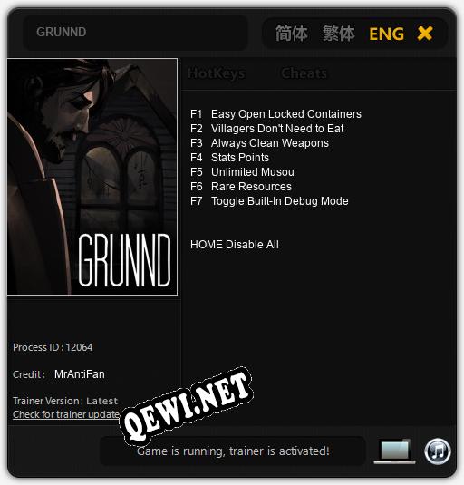 GRUNND: ТРЕЙНЕР И ЧИТЫ (V1.0.16)
