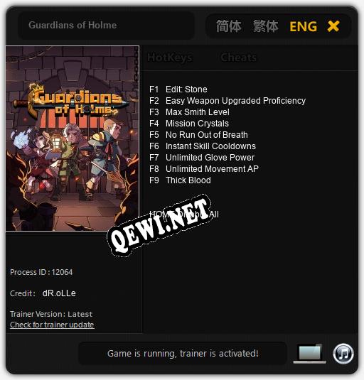 Guardians of Holme: ТРЕЙНЕР И ЧИТЫ (V1.0.77)