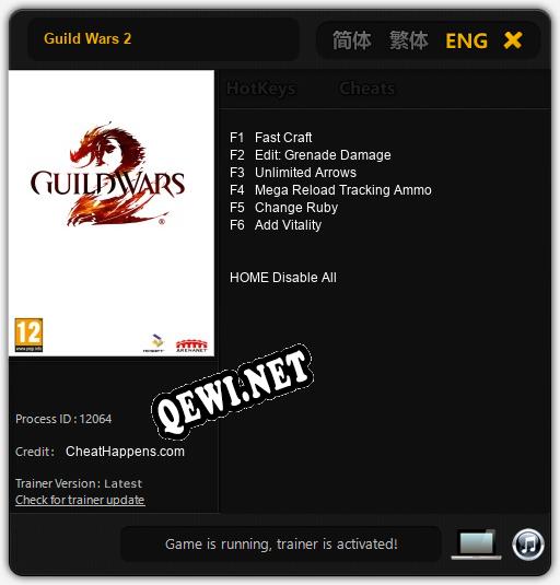 Guild Wars 2: Читы, Трейнер +6 [CheatHappens.com]