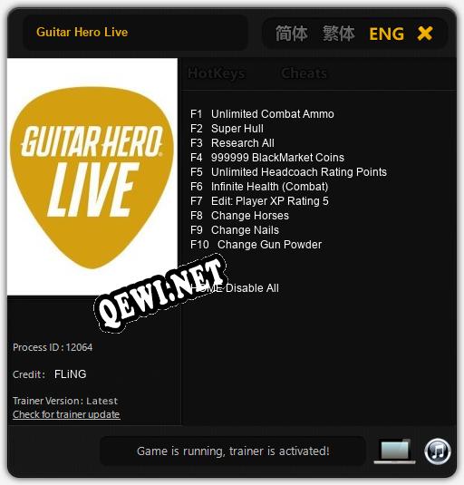 Guitar Hero Live: Читы, Трейнер +10 [FLiNG]