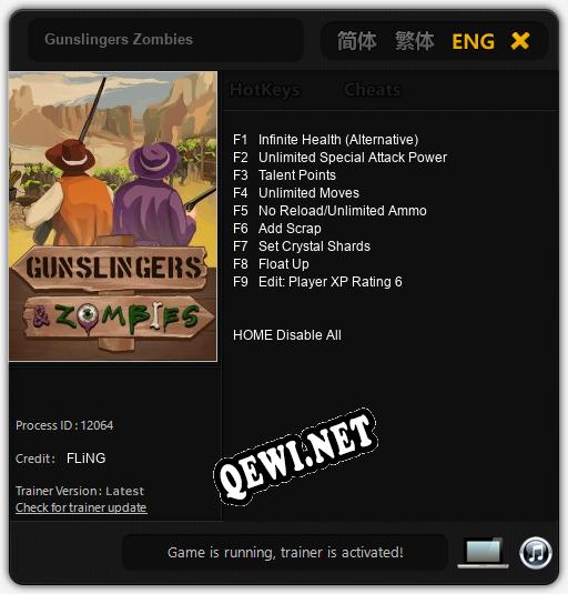 Gunslingers Zombies: Трейнер +9 [v1.2]