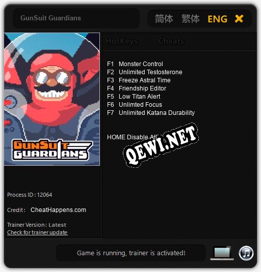 GunSuit Guardians: Читы, Трейнер +7 [CheatHappens.com]