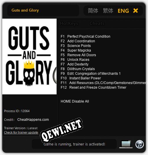 Guts and Glory: Трейнер +12 [v1.6]