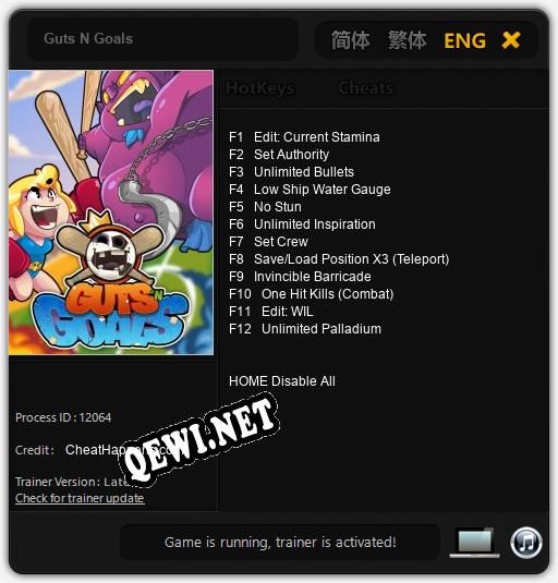 Трейнер для Guts N Goals [v1.0.6]
