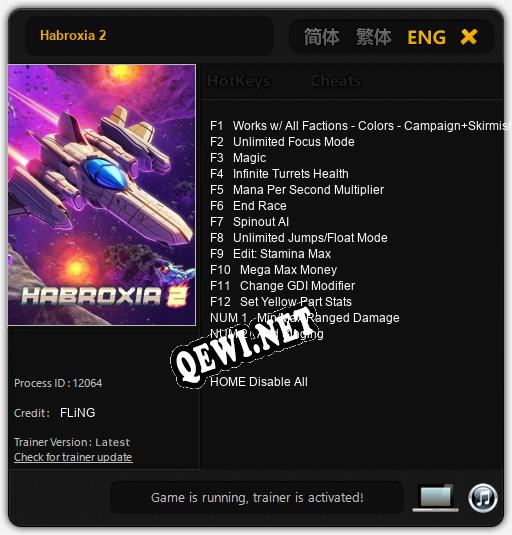Трейнер для Habroxia 2 [v1.0.7]