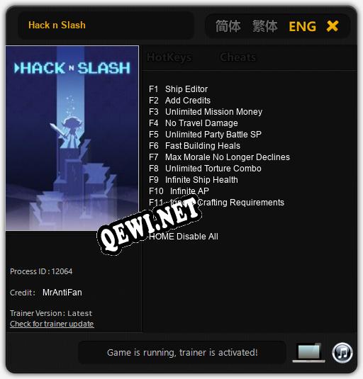 Hack n Slash: Читы, Трейнер +11 [MrAntiFan]
