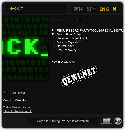HACK_IT: ТРЕЙНЕР И ЧИТЫ (V1.0.4)