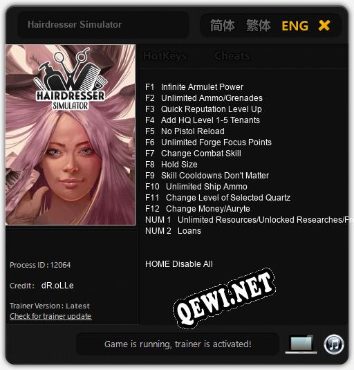 Hairdresser Simulator: Трейнер +14 [v1.9]