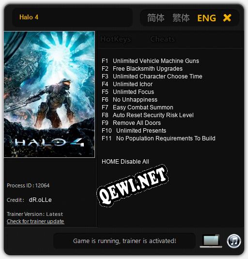 Halo 4: Читы, Трейнер +11 [dR.oLLe]