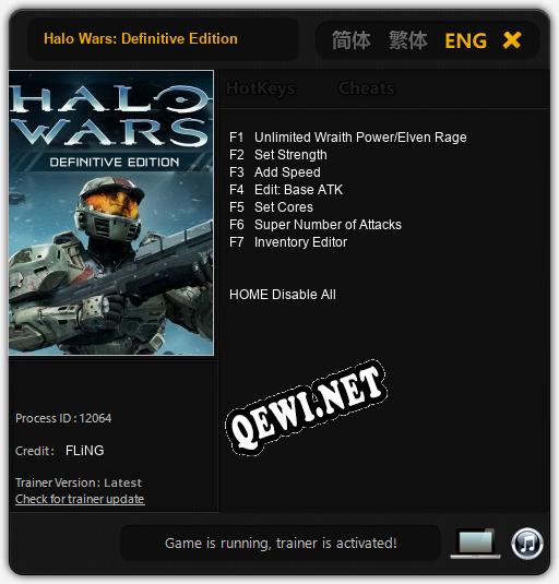 Halo Wars: Definitive Edition: Читы, Трейнер +7 [FLiNG]