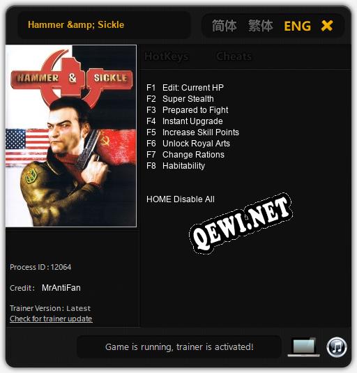 Hammer & Sickle: ТРЕЙНЕР И ЧИТЫ (V1.0.77)