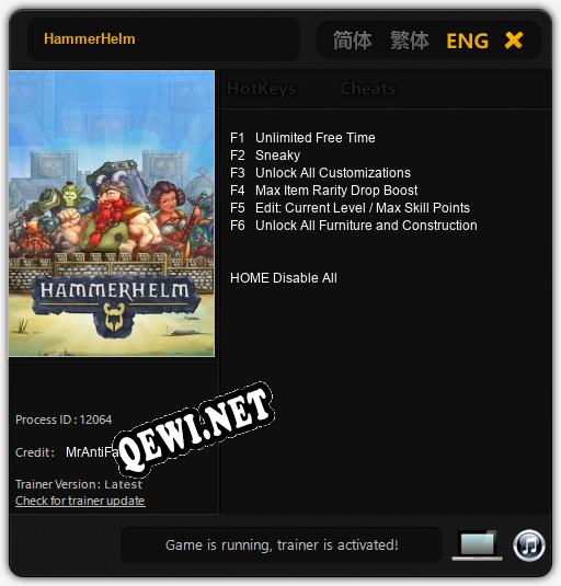 HammerHelm: Читы, Трейнер +6 [MrAntiFan]