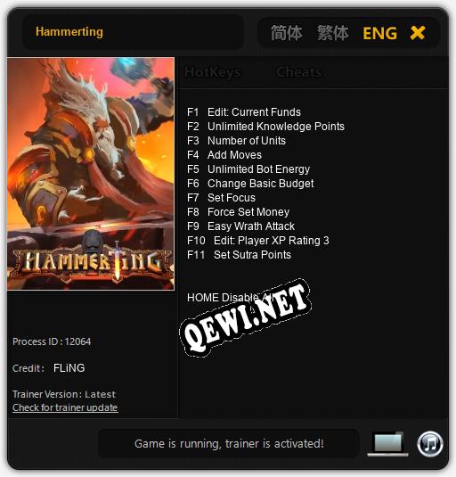 Hammerting: Читы, Трейнер +11 [FLiNG]
