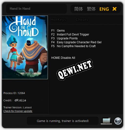 Hand In Hand: Трейнер +5 [v1.8]