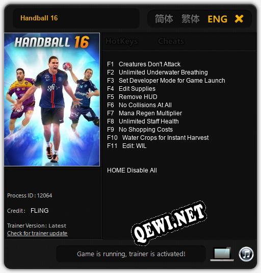Handball 16: ТРЕЙНЕР И ЧИТЫ (V1.0.78)