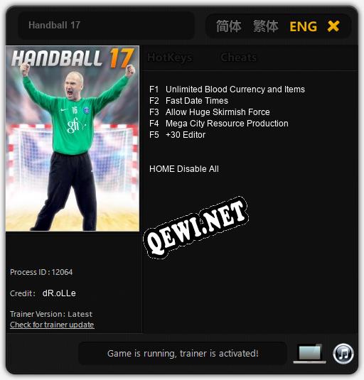 Handball 17: Читы, Трейнер +5 [dR.oLLe]