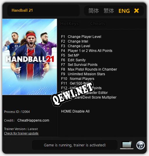 Трейнер для Handball 21 [v1.0.6]