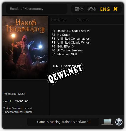 Трейнер для Hands of Necromancy [v1.0.6]