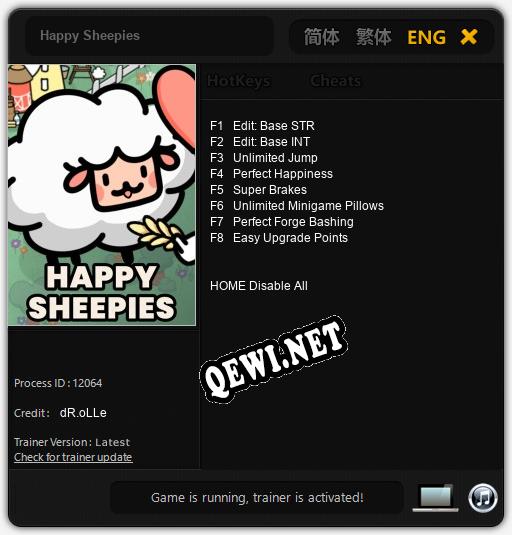 Happy Sheepies: Трейнер +8 [v1.5]