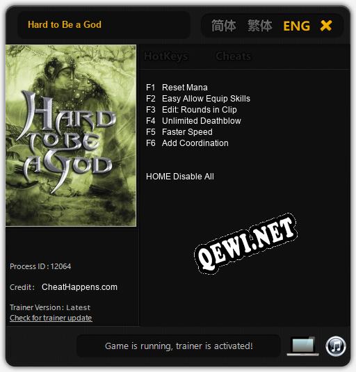 Hard to Be a God: ТРЕЙНЕР И ЧИТЫ (V1.0.65)