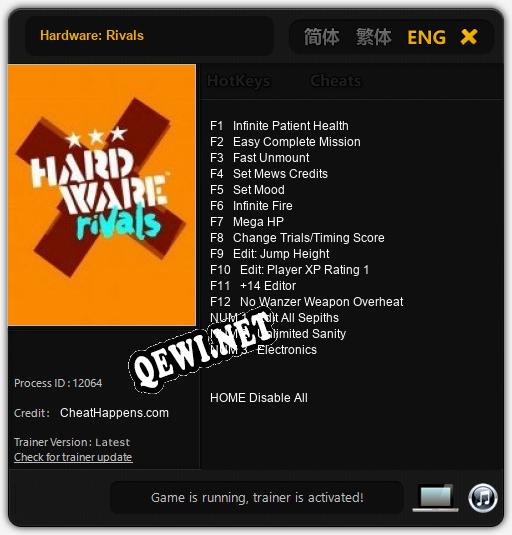 Трейнер для Hardware: Rivals [v1.0.9]