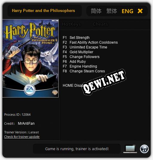 Harry Potter and the Philosophers Stone: Читы, Трейнер +8 [MrAntiFan]