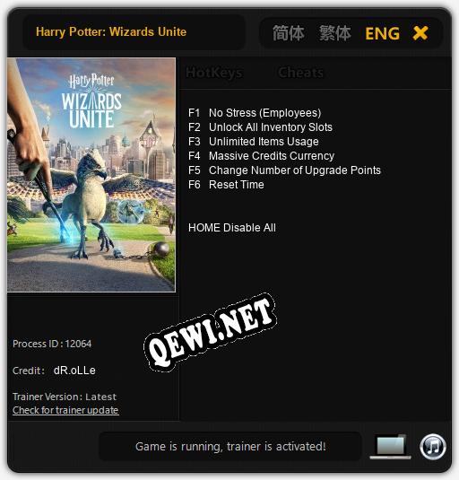 Трейнер для Harry Potter: Wizards Unite [v1.0.8]