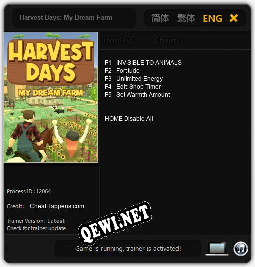 Harvest Days: My Dream Farm: Читы, Трейнер +5 [CheatHappens.com]
