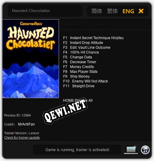 Haunted Chocolatier: Трейнер +11 [v1.2]