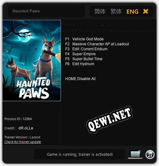 Haunted Paws: Трейнер +6 [v1.6]