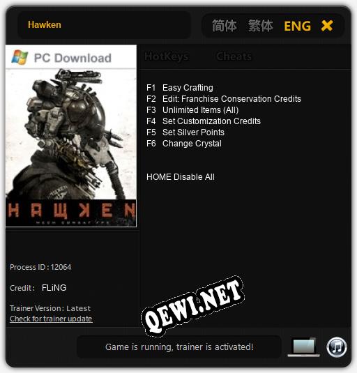 Трейнер для Hawken [v1.0.4]