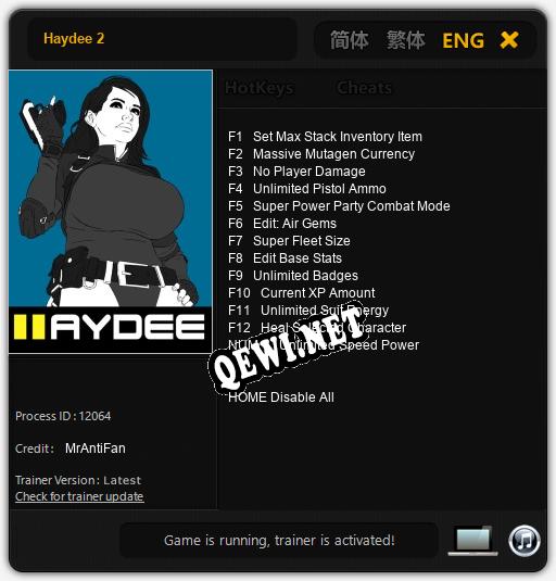 Haydee 2: Читы, Трейнер +13 [MrAntiFan]
