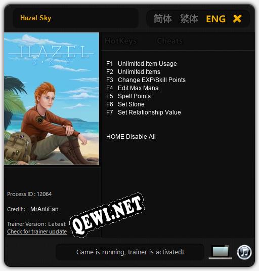Трейнер для Hazel Sky [v1.0.7]